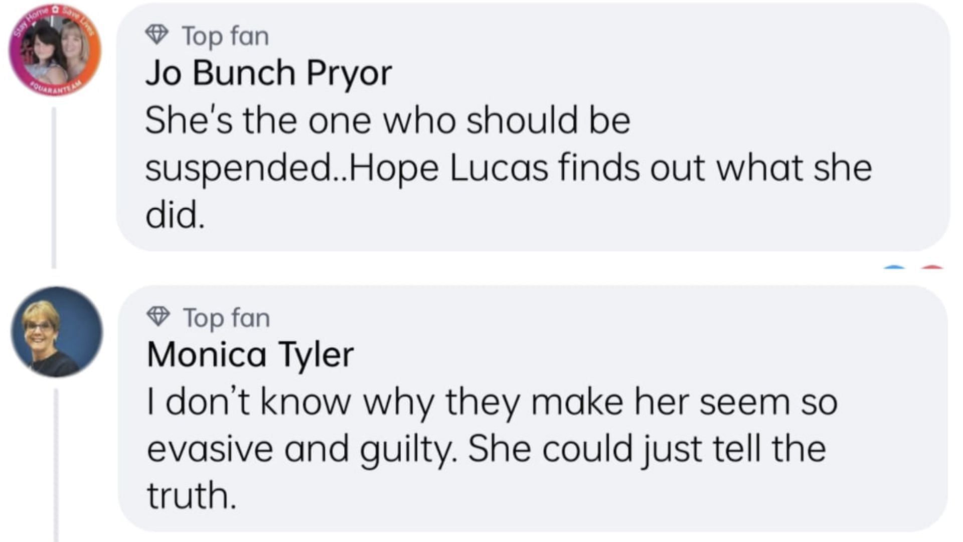 Comments by the fans (Image via Facebook / General Hospital)