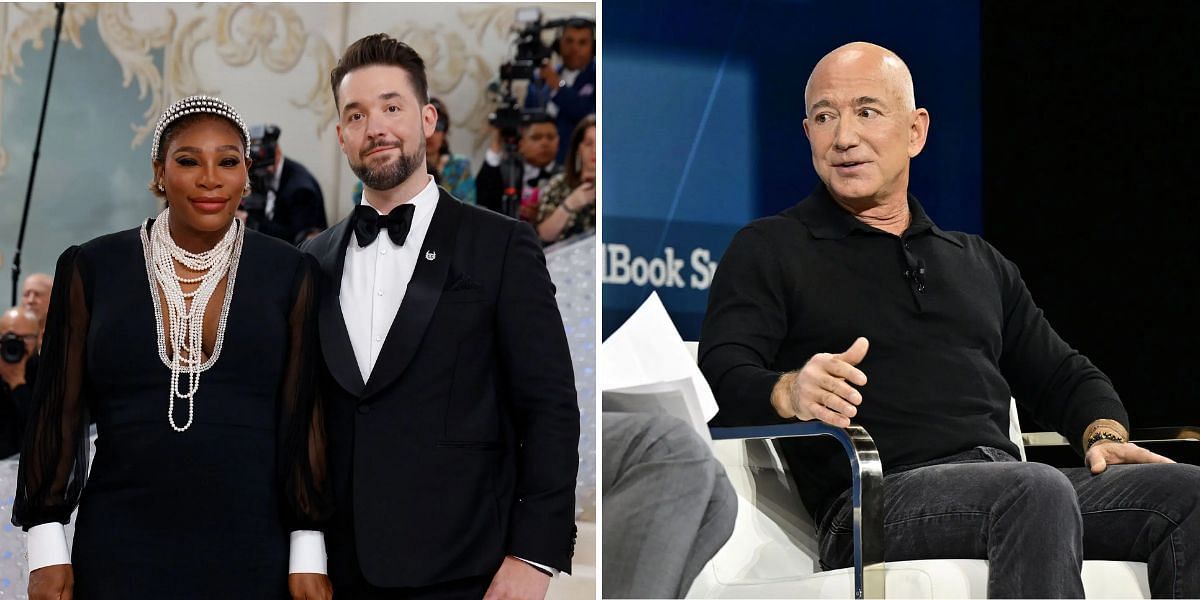 Serena Williams, Alexis Ohanian and Amazon CEO Jeff Bezos