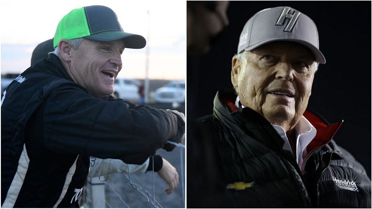 (L) Kenny Wallace; (R) Rick Hendrick. (Image source - Imagn, Getty)