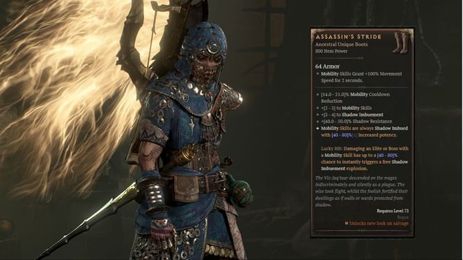 How to get Assassin's Stride in Diablo 4, and its Unique Effects