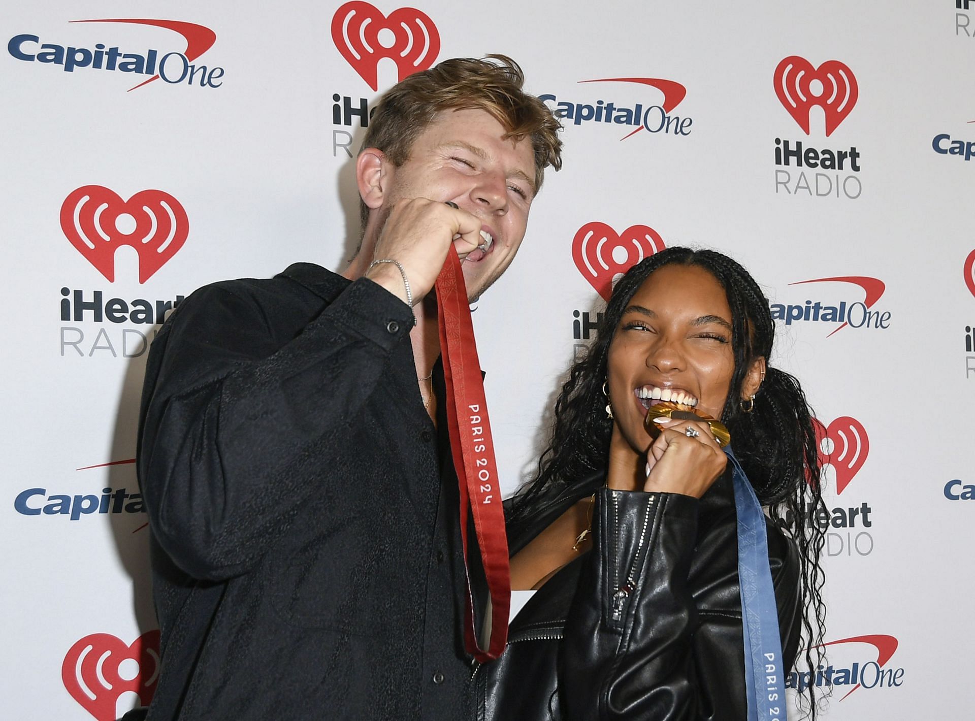 Hunter Woodhall and Tara Woodhall attend the 2024 iHeartRadio Music Festival in Las Vegas, Nevada. (Photo by Getty Images)