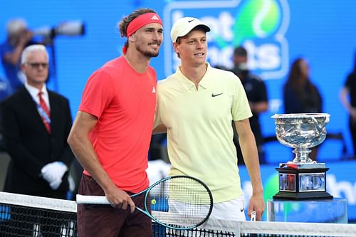 Alexander Zverev and Jannik Sinner pictured at the 2025 Australian Open | Image Source: Getty