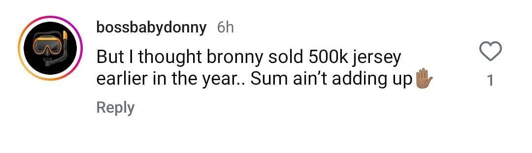 Fan reaction to Bronny missing out on the NBA&#039;s top 15 jersey sales