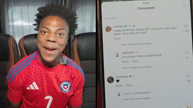 IShowSpeed recounts his emotional response to Cristiano Ronaldo