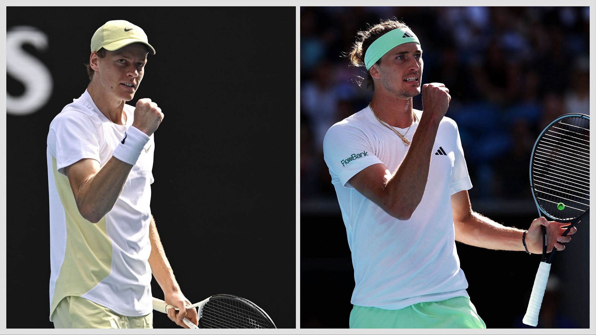 Jannik Sinner will face Alexander Zverev in the final of the Australian Open 2025. (Photos: Getty)