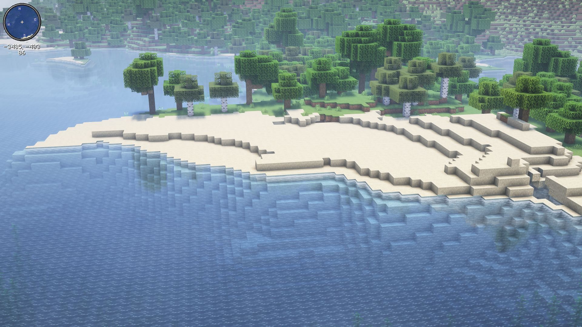 The beach is another great biome that offers good access to oceans (Image via Mojang Studios)