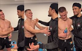 Usman Nurmagomedov and Paul Hughes share classy moment backstage after epic war at PFL Dubai