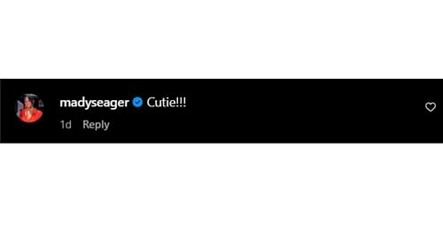 Madisyn Seager's reaction to Anna's post