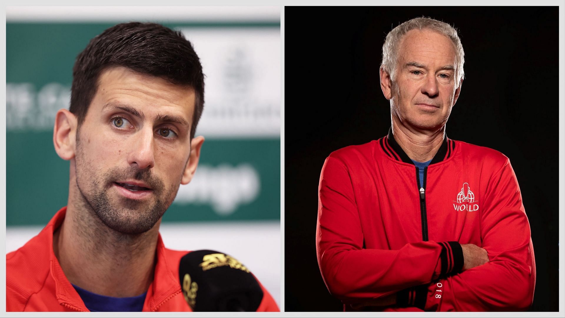 Novak Djokovic; John Mcenroe - Source: Getty