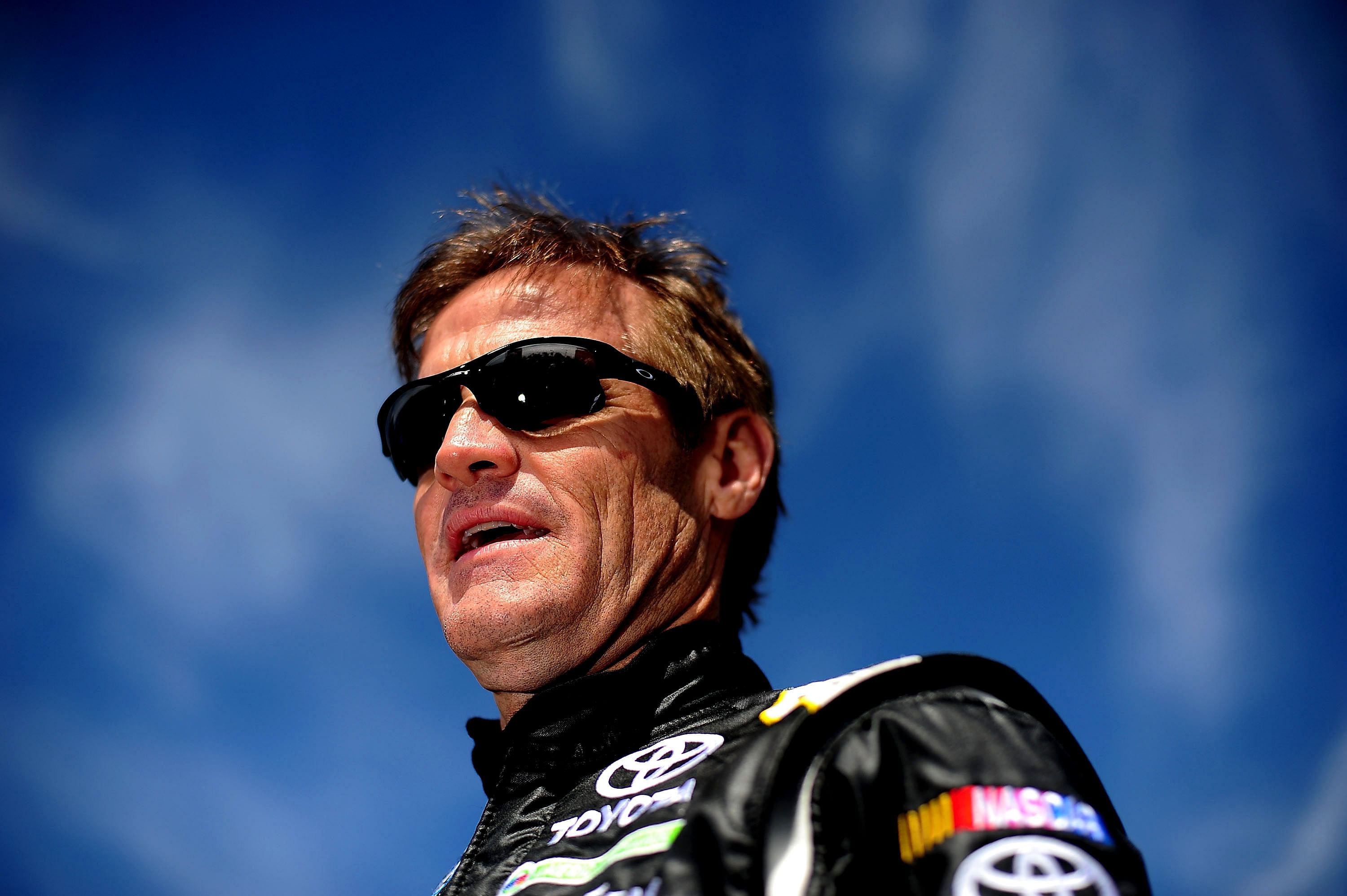 Feb 25, 2012; Daytona Beach, FL, USA; NASCAR Nationwide Series driver Kenny Wallace during the DRIVE4COPD 300 at Daytona International Speedway. Mandatory Credit: Andrew Weber-Imagn Images - Source: Imagn