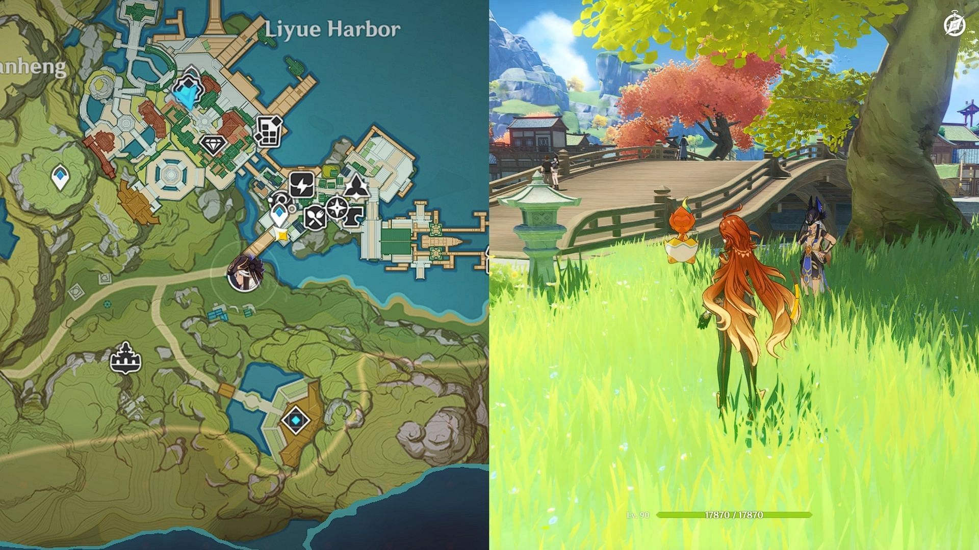 Cyno can be found near the bridge (Image via HoYoverse)