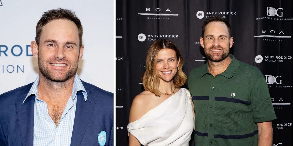 Andy Roddick (left), Brooklyn Decker and Andy Roddick (right), Sources: Getty