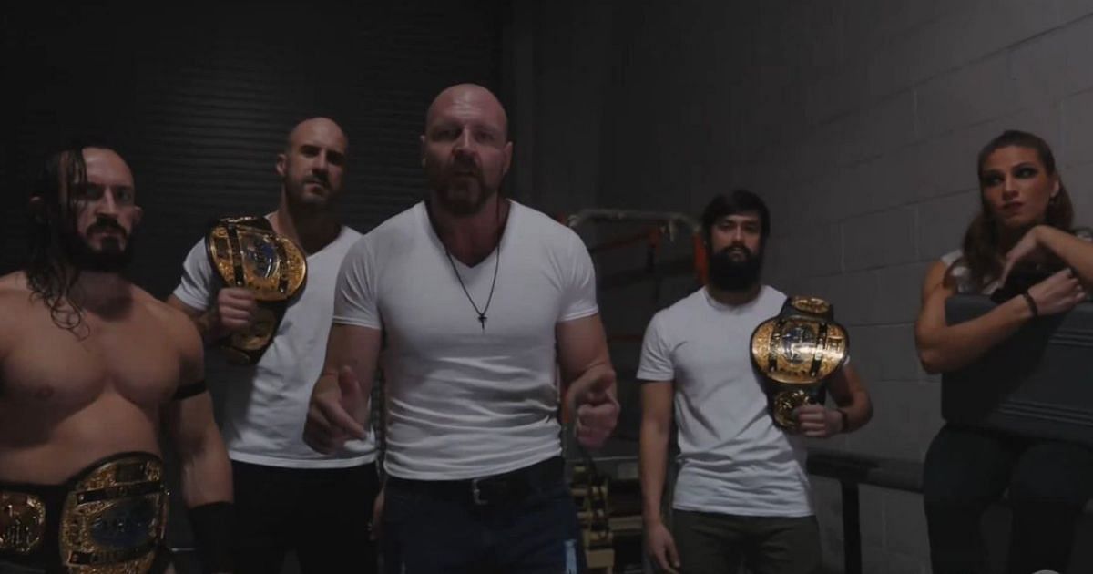 Jon Moxley and his Death Riders [Source: AEW on X]