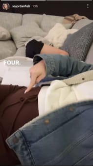 Jordan Fish's Instagram story - Source: @xojordanfish on IG