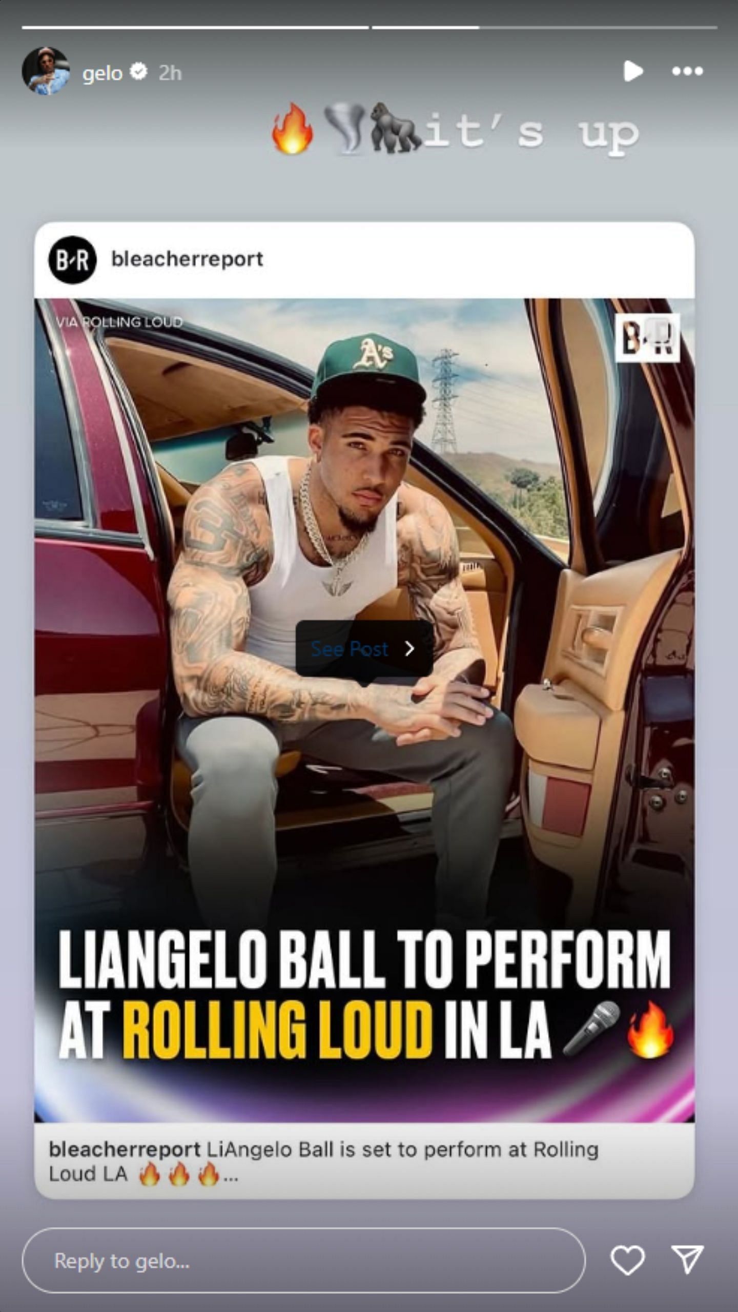 LiAngelo Ball shared this on Instagram. (Photo: IG/@gelo)