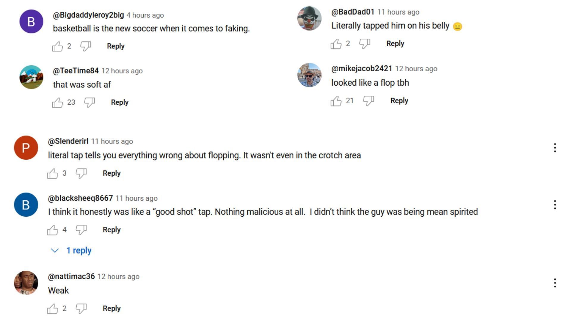 Fans arguing against the Tyrese Proctor foul leading to Damian Dunn&#039;s ejection. [Screenshot images via YouTube/ESPN]