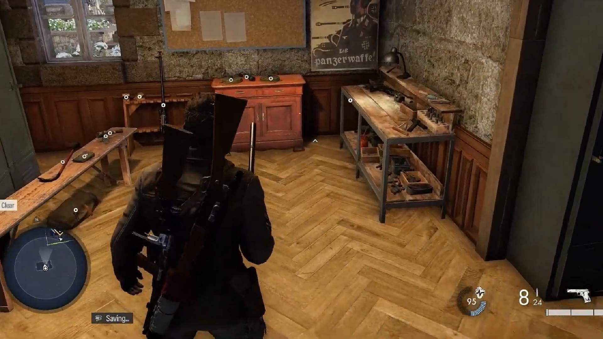 Rifle desk location in Dead Drop (Image via Rebellion || YouTube/@Game Guides Channel)