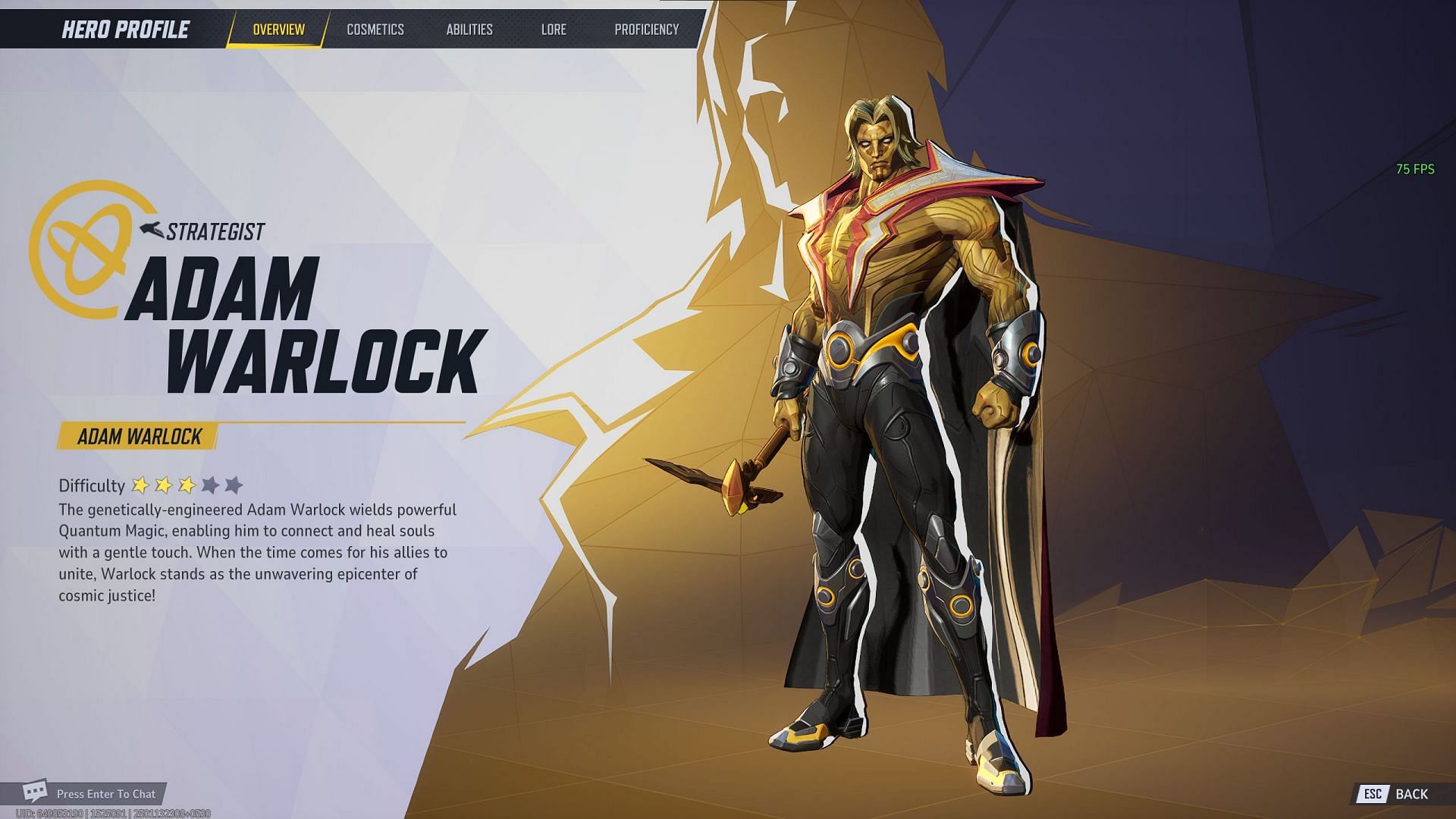 Marvel Rivals Adam Warlock is a Strategist character (Image via NetEase Games)