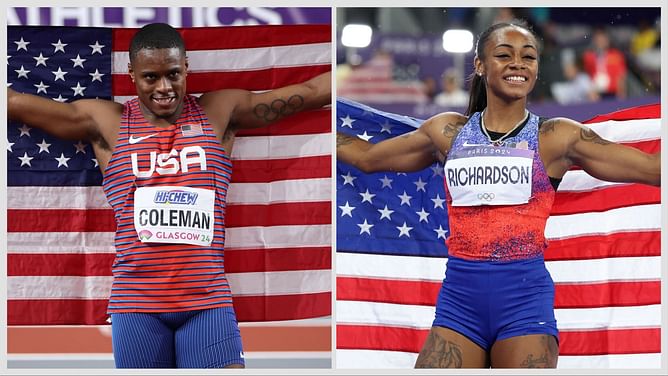 Christian Coleman shares glimpses of New Year's fire works as he celebrates with Sha'Carri Richardson and friends