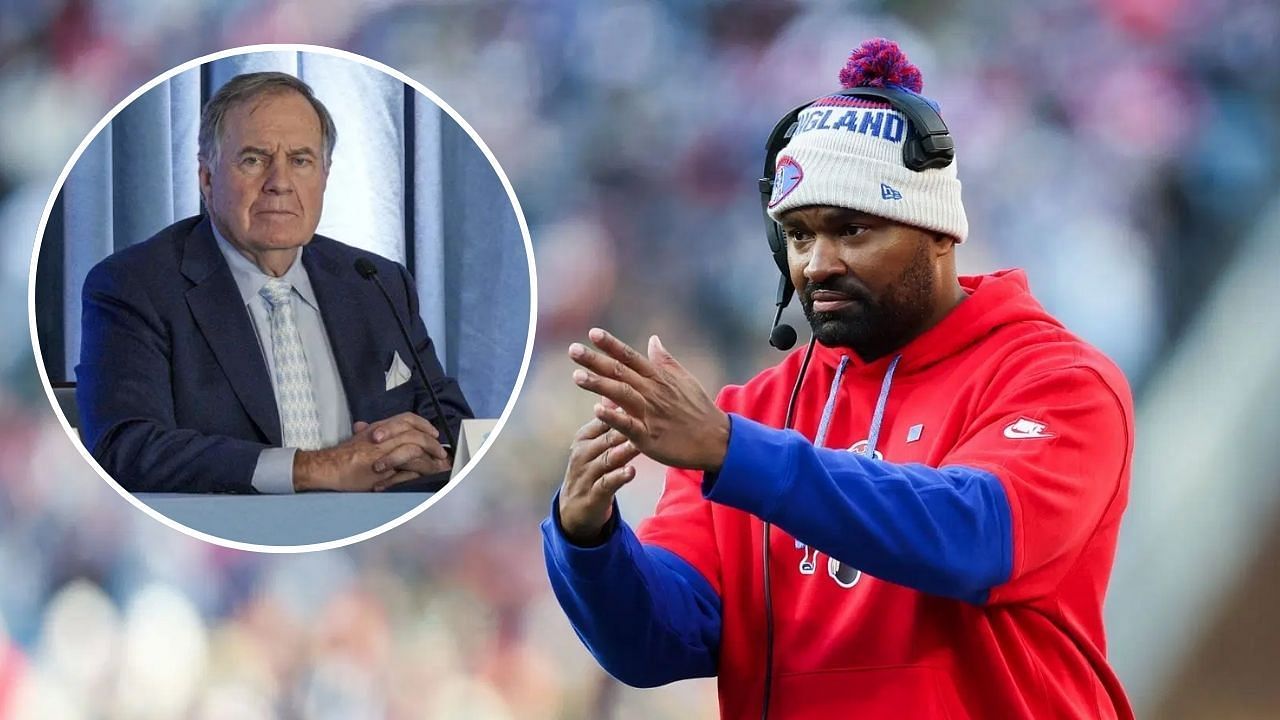 Bill Belichick (Source: Imagn) | Jerod Mayo (Source: Getty)