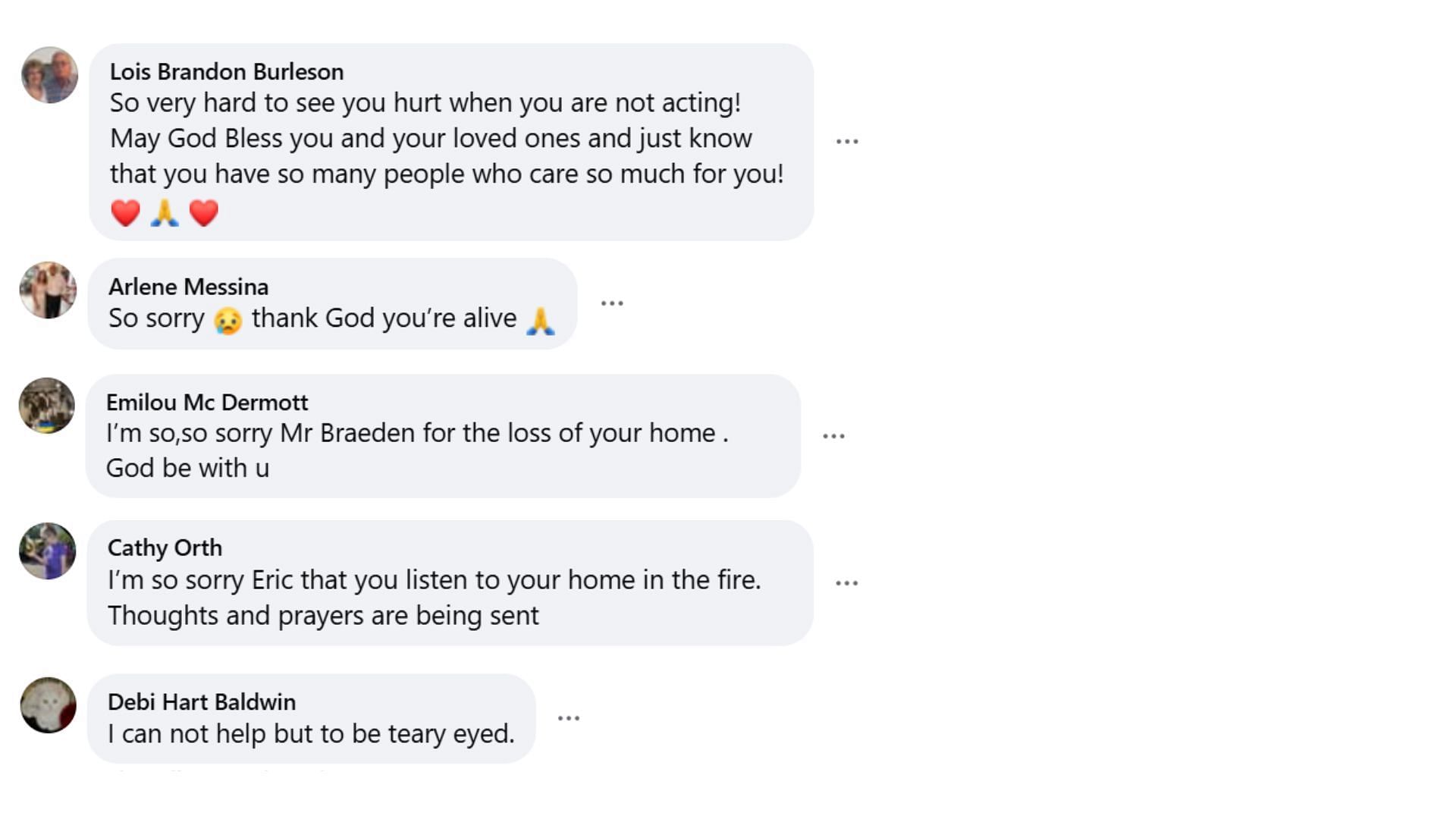 Fan response to Eric&#039;s revisit to his burnt-down home (Image via Facebook/@Young and Restless Canadian Day Ahead Recaps-Soaps Spoilers)