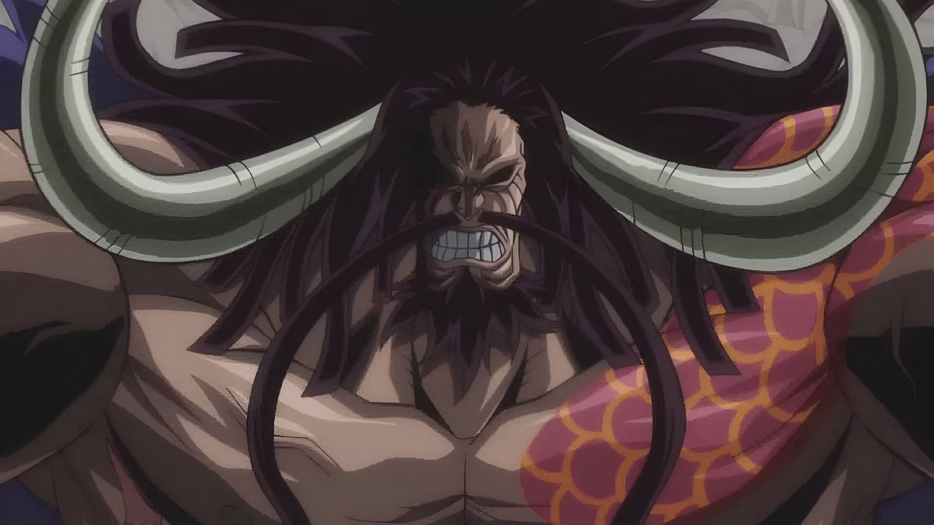 One of the One Piece characters Kaido as seen in the anime (Image via Toei Animation)