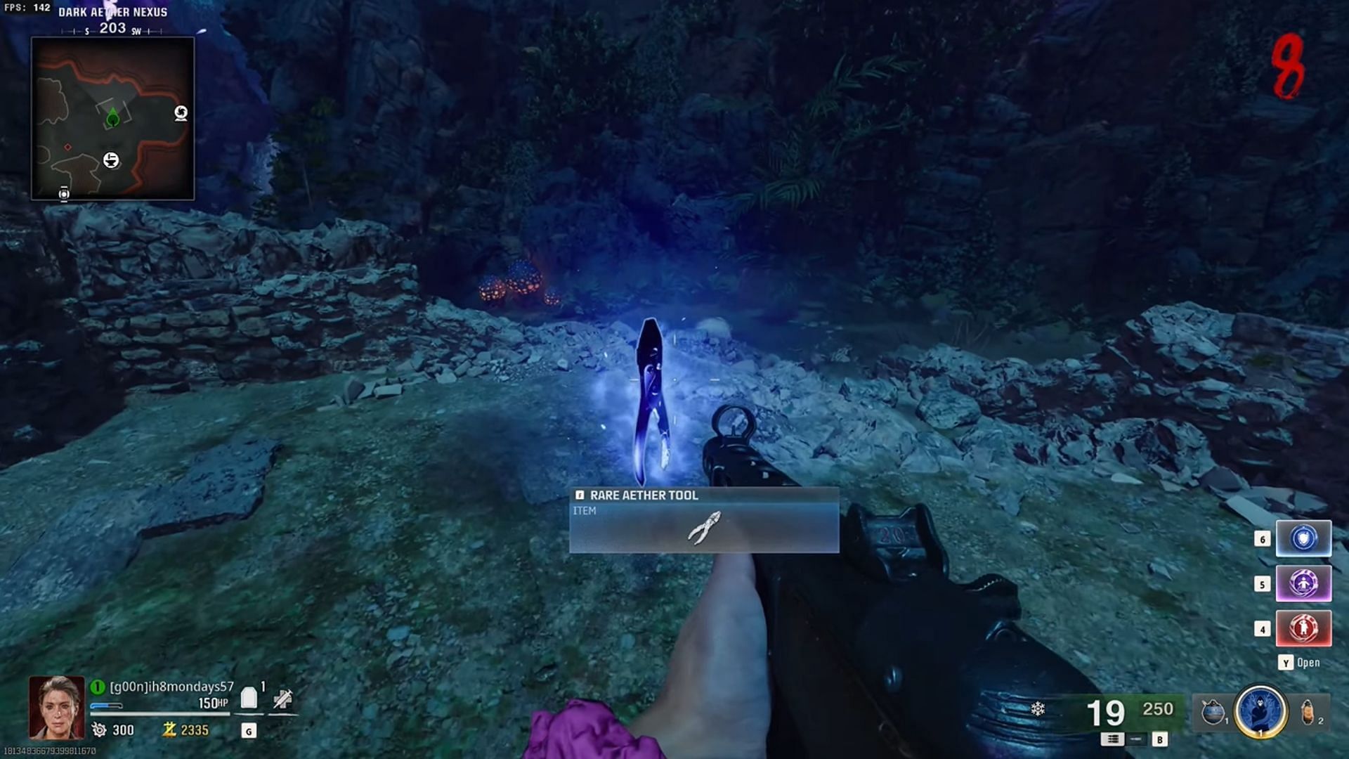 Free Aether Tool Easter egg in Black Ops 6 Zombies (Image via YouTube/@TheGamingRevo)