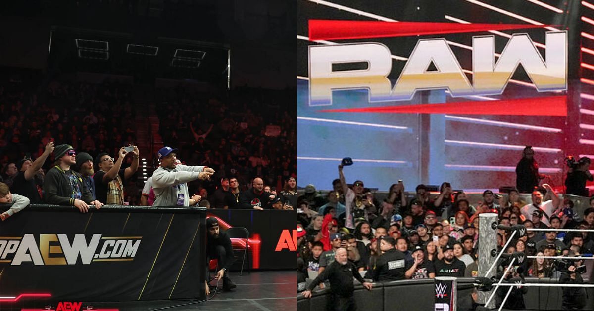 AEW arena and WWE RAW arena [Source: AEW and WWE gallery]