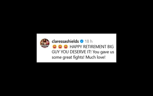 Claressa Shields gives honest reaction to Tyson Fury's retirement announcement. [Screenshot courtesy: @tysonfury on Instagram]