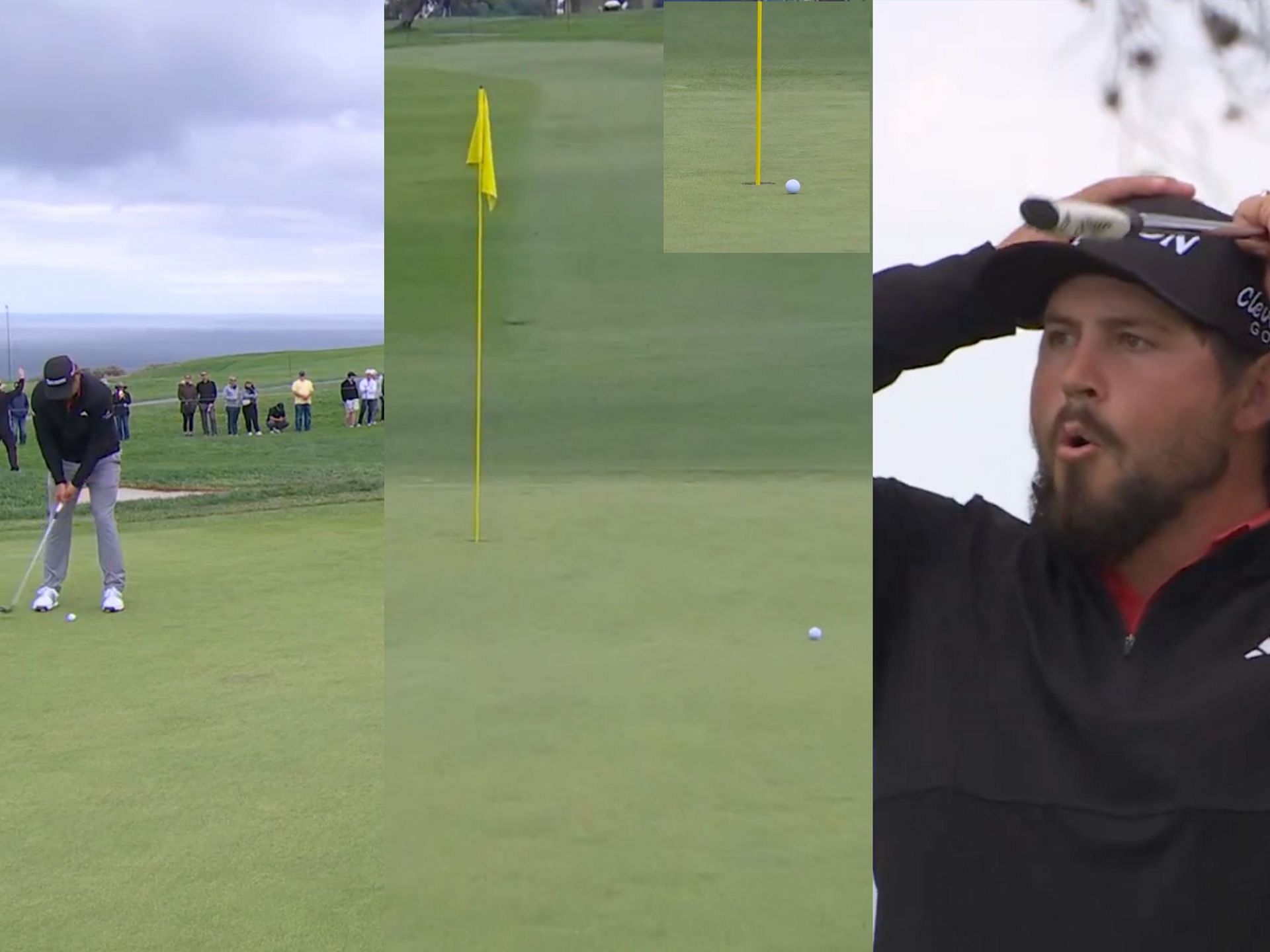 Andrew Novak makes insane putt at the Farmers Insurance Open (image via x@pgatour)