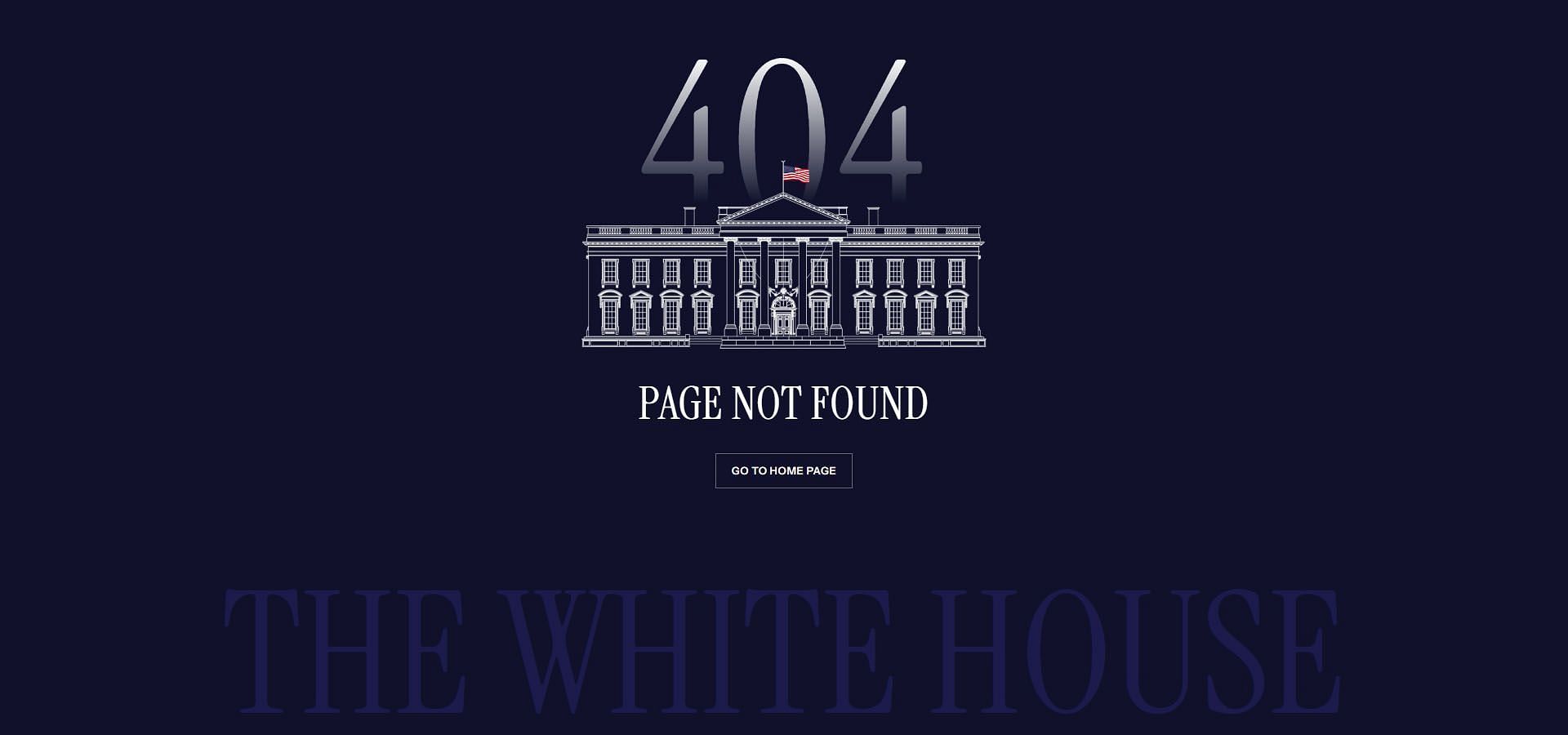 A screenshot of the website with the error message (Image via https://www.whitehouse.gov/es/)