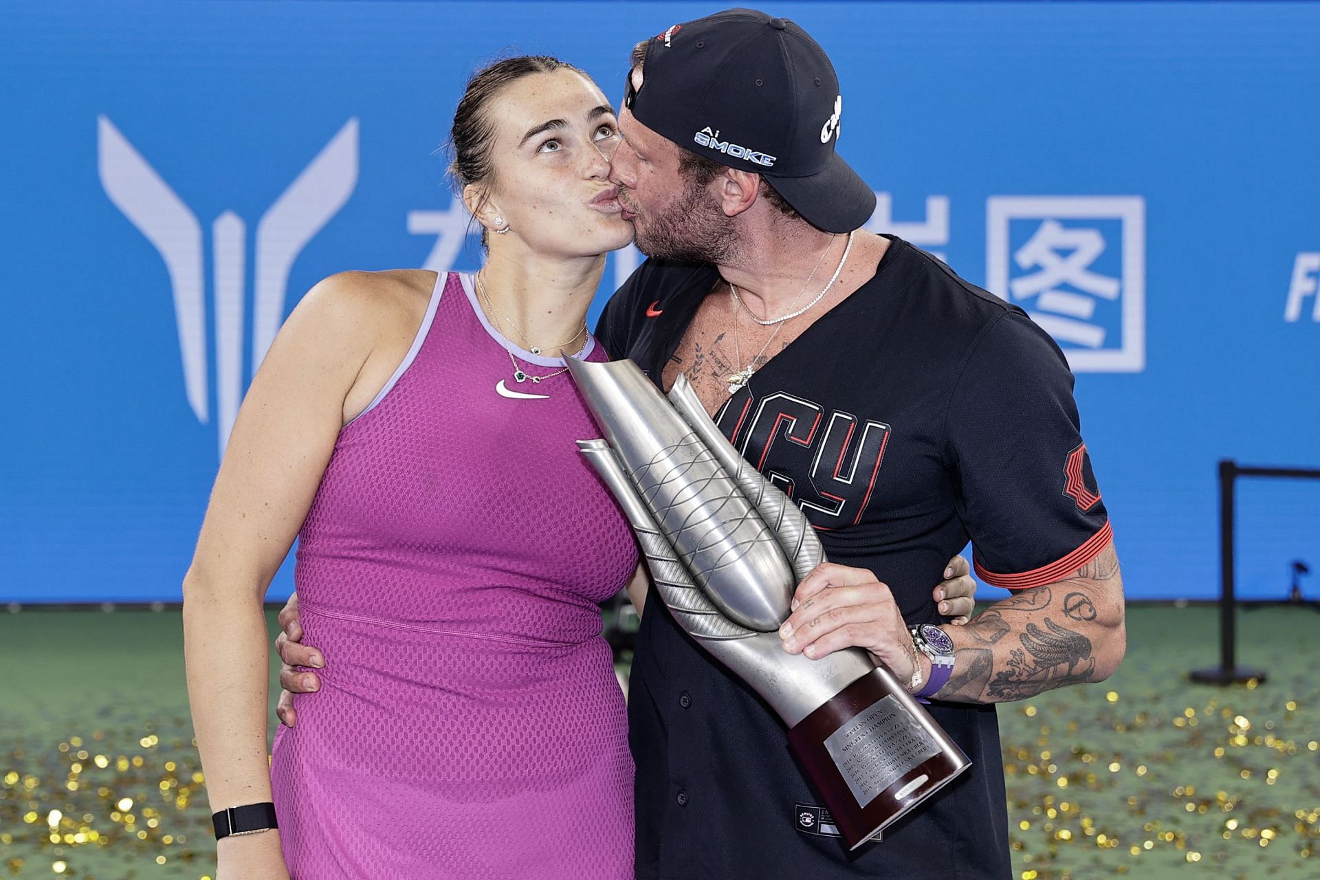 2024 Wuhan Open - Aryna Sabalenka and boyfriend Gerogios Frangulis- Source: Getty