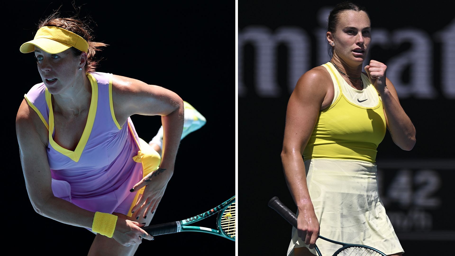 Anastasia Pavlyuchenkova will take on Aryna Sabalenka in the quarterfinals of the Australian Open 2025. (Photos: Getty)