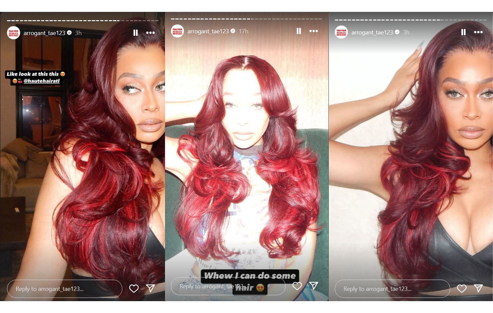 La La Anthony&#039;s photos on Arrogant Tae&#039;s story (@lala/Instagram)