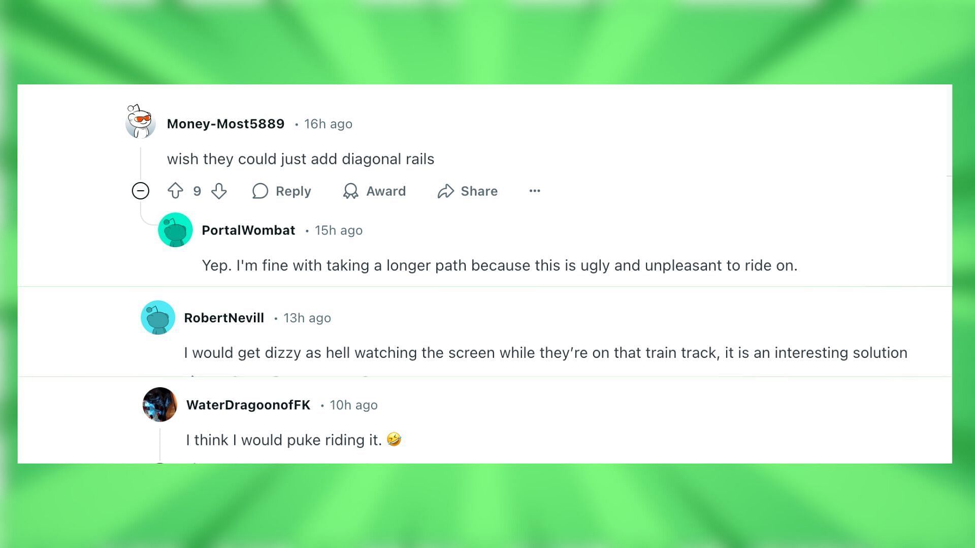 Redditors react to the diagonal railroad idea (Image via Reddit/DetectiveHalligan/Mojang Studios)