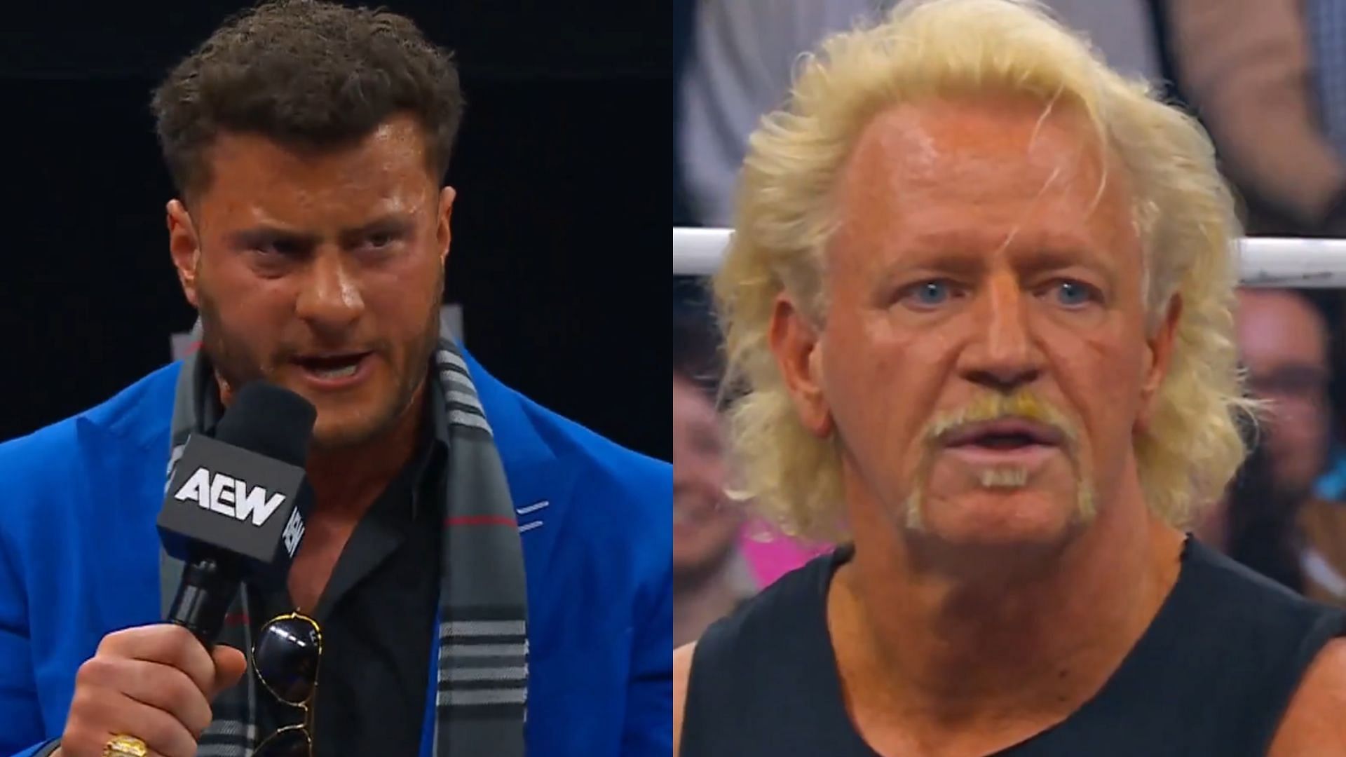 MJF and Jeff Jarrett went at it on the microphone on Dynamite: Maximum Carnage [Image Credits: AEW