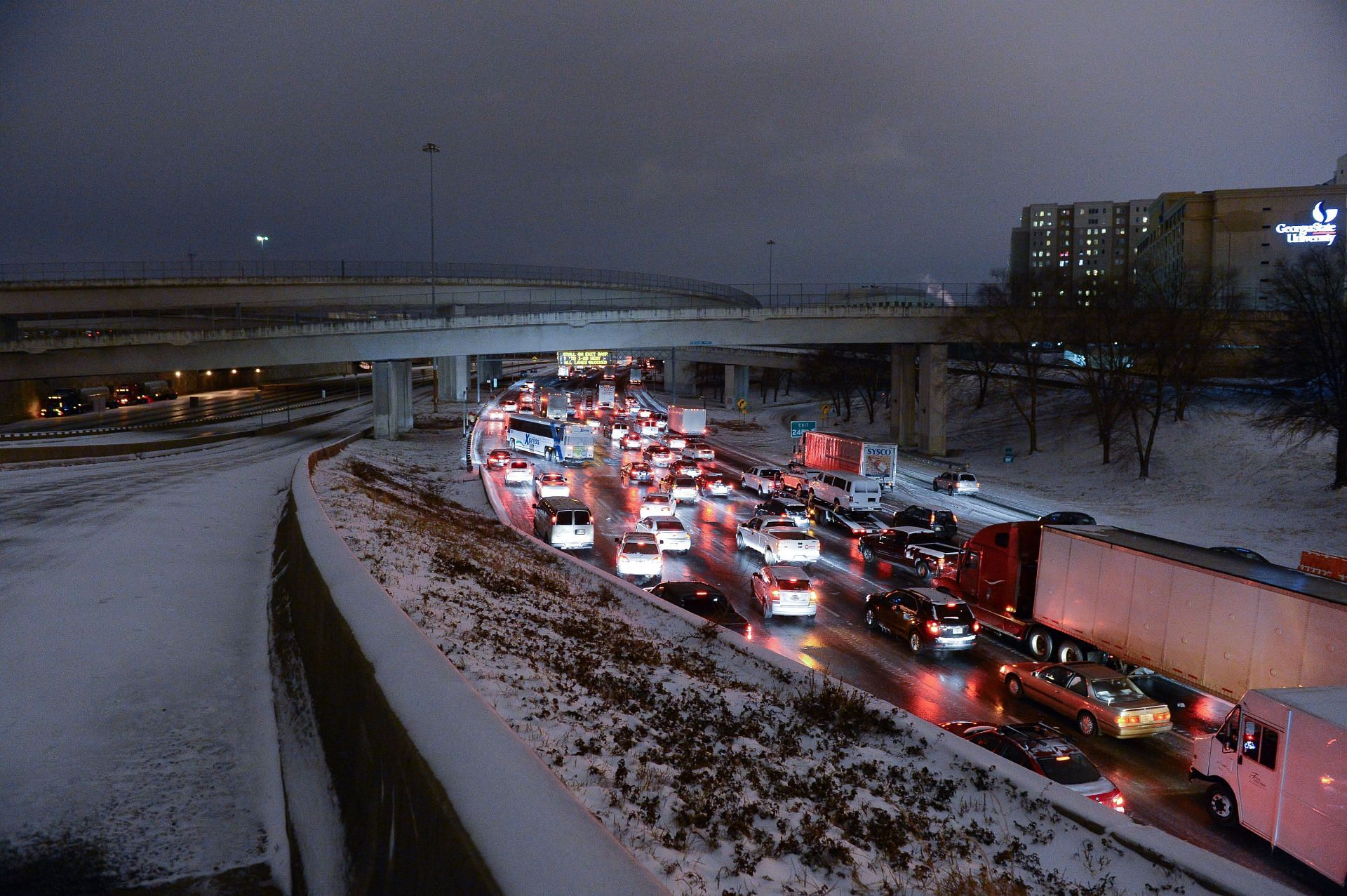 Atlanta was affected by a snowpocalypse  in 2014(Image via Getty)