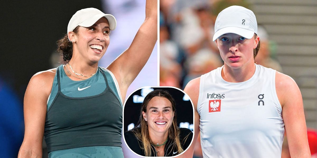 Madison Keys (L) , Iga Swiatek (R) &amp; Aryna Sabalenka (inset) [Image Source: Getty Images]