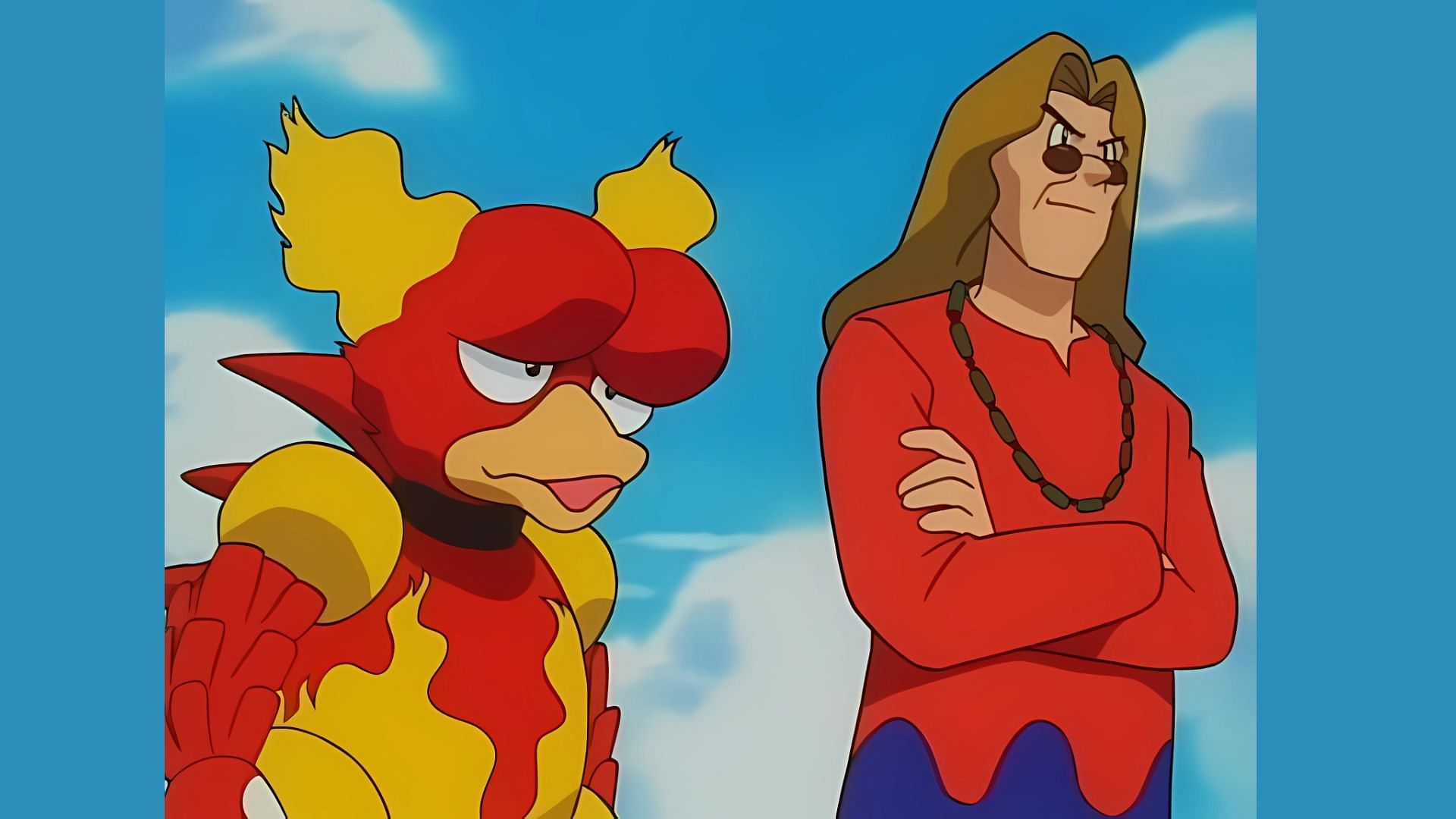 Blaine and his Magmar from the anime (Image via The Pokemon Company)