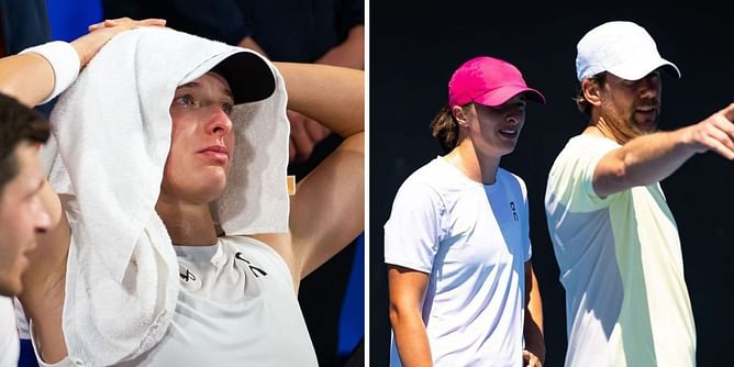 WATCH: Iga Swiatek breaks down in tears & hugs coach Wim Fissette after heartbreaking Australian Open loss