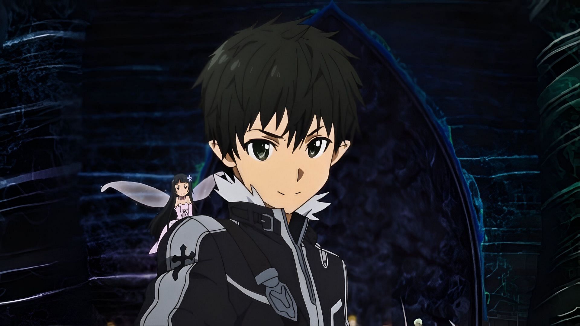 The isekai anime character Kirito as seen in Sword Art Online (Image via A-1 Pictures)