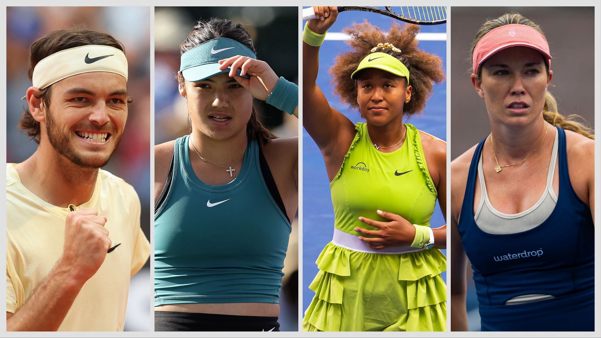 Taylor Fritz, Emma Raducanu, Naomi Osaka and Danielle Collins lost in the third round of the Australian Open 2025. (Photos: Getty)