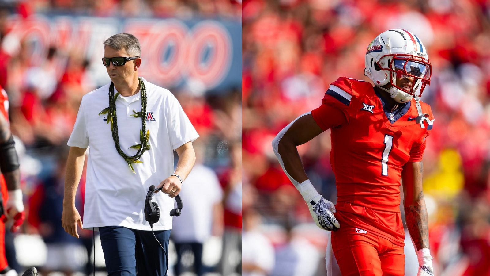 Arizona coach Brent Brennan lost a host of players to the transfer portal, including CB Tacario Davis. (Photo Credit: IMAGN)