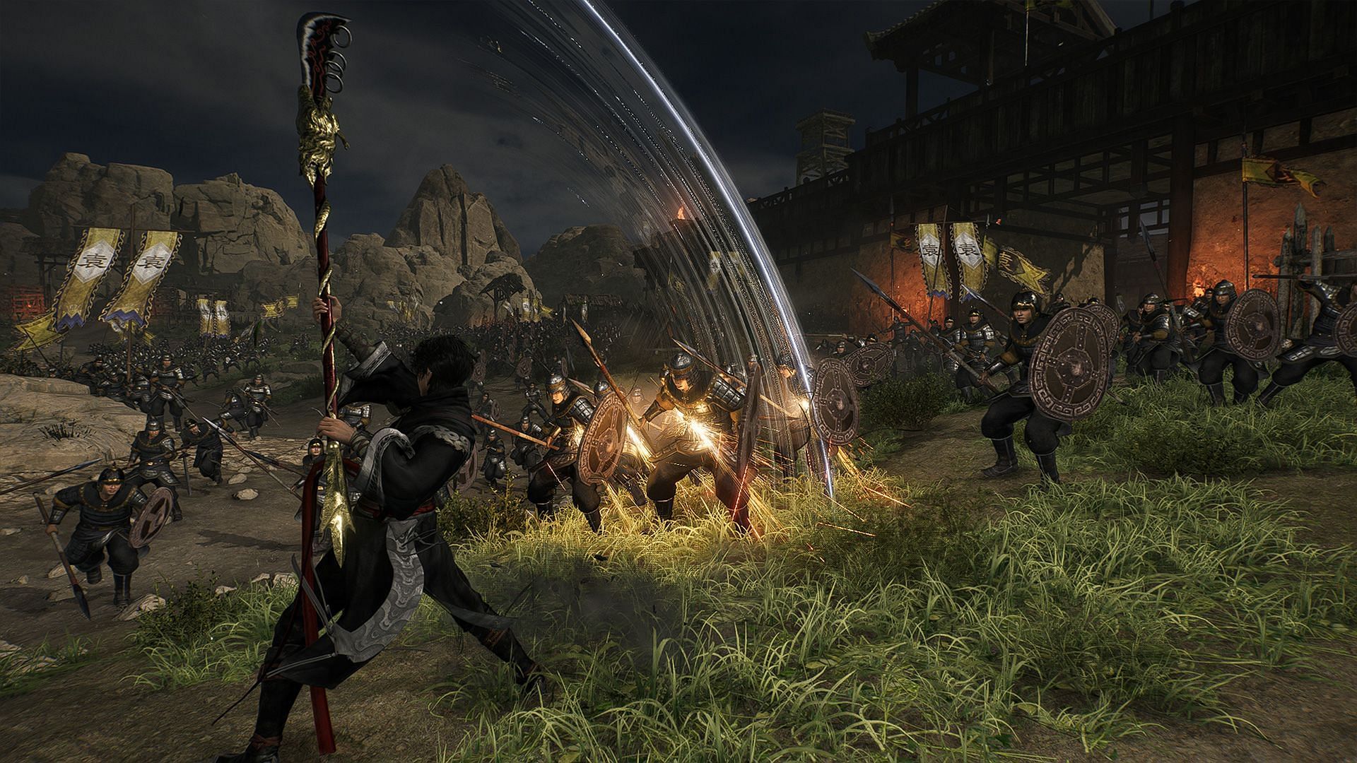 Relentless Whirl Slash is one of the Battle Arts for Crescent Blade in Dynasty Warriors Origins (Image via Koei Tecmo)