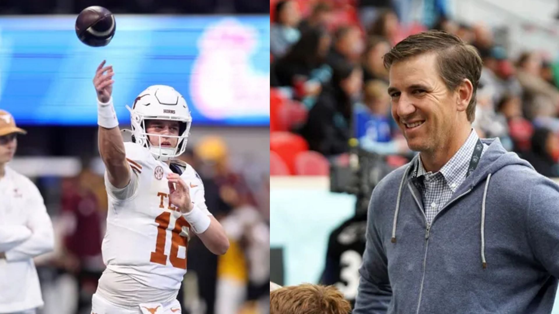 Texas quarterback Arch and his uncle Eli Manning