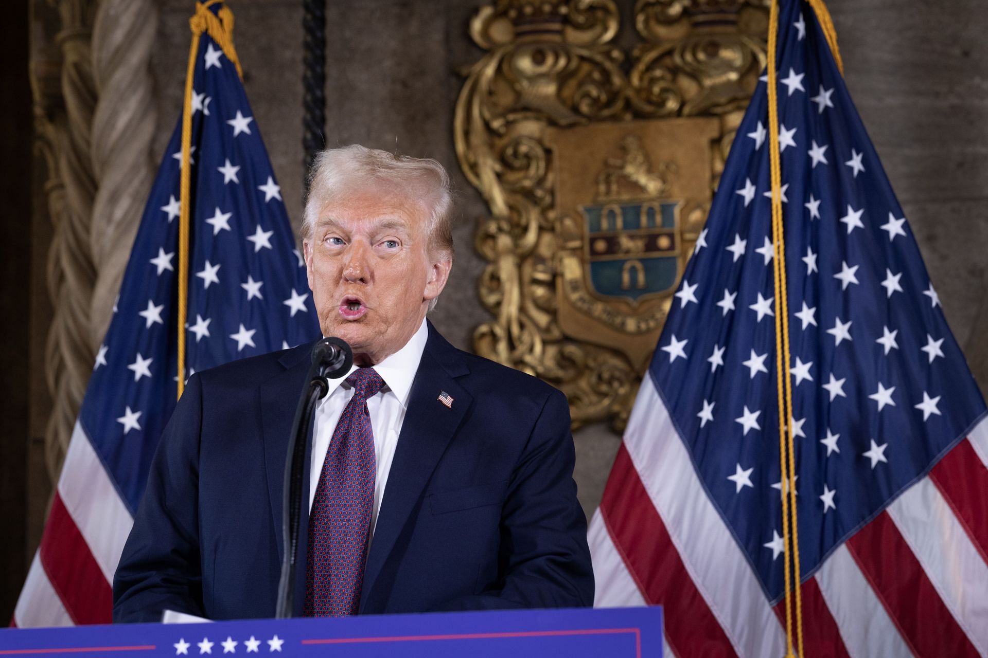 President-Elect Trump Holds Press Conference At Mar-A-Lago - Source: Getty