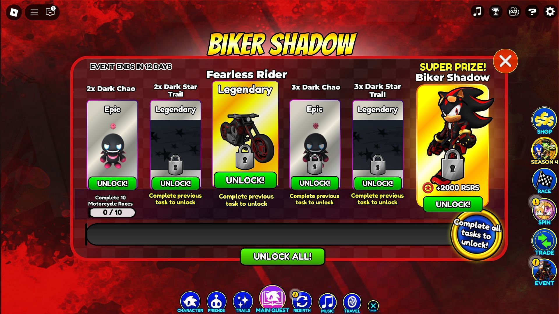 The Biker Shadow Event (Image via Roblox)