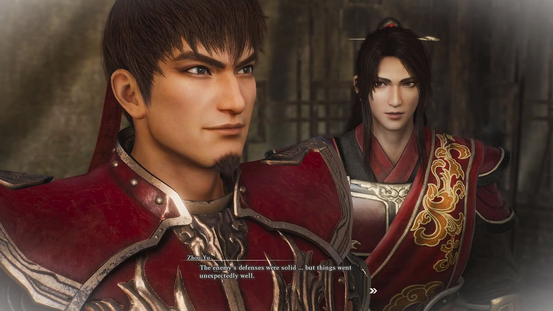 Post-victory conversation in Dynasty Warriors Origins (Image via Koei Tecmo)