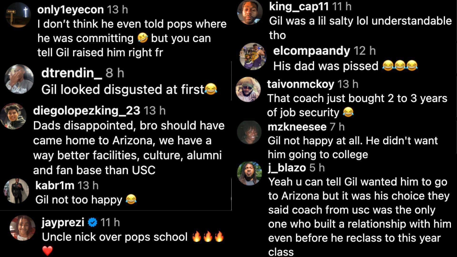 Fan reactions to Alijah&#039;s commitment (Credits: Instagram/@sportscenternext)