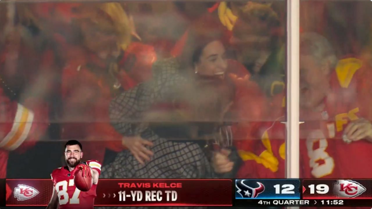 Fans react to Caitlin Clark cheering for the Kansas City Chiefs with Travis Kelce